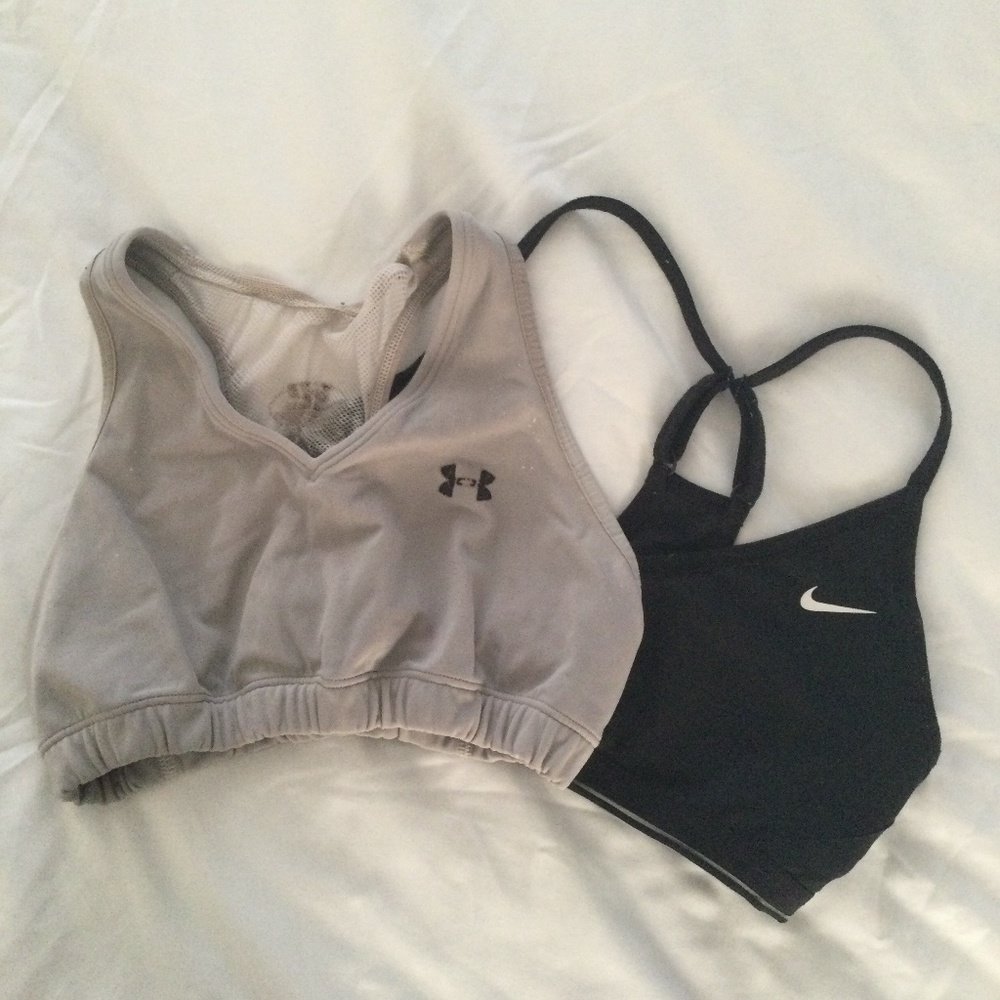 Lot of 2 Small Sports Bras Nike and Under Armour